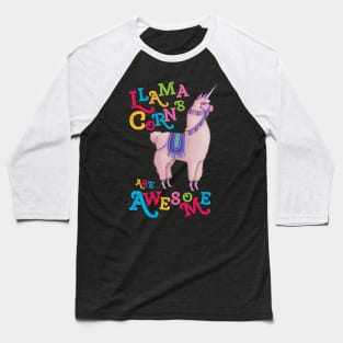 Llamacorns are Awesome Baseball T-Shirt